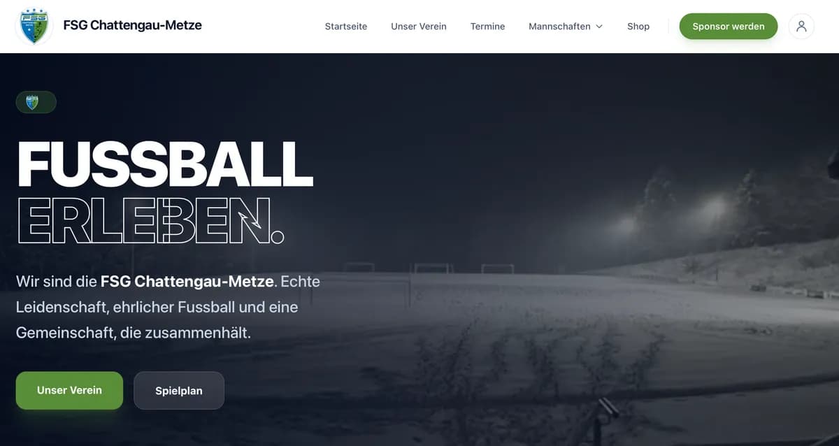 FSG Chattengau Metze startet neue Homepage – digital in die Zukunft